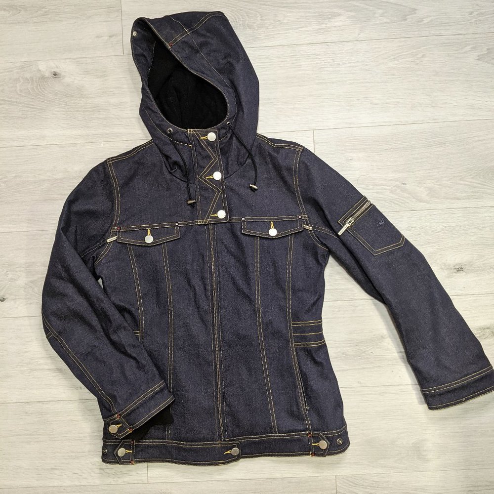 Metropolis Couloir Hooded Denim Coat Leopard 8